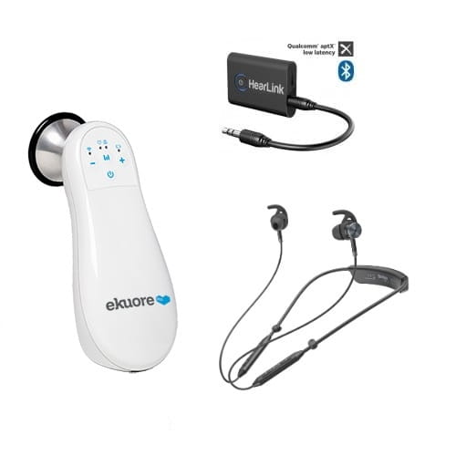 ZESTAW-Telemedyczny-Diagnostyczny-Stetoskop-Elektroniczny-eKuore-+-Słuchawki-bezprzewodowe-BeHear-NOW