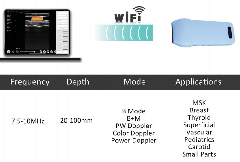 Ultrasonograf MyUSG WiFi / USB C10-CX USG sonda liniowa